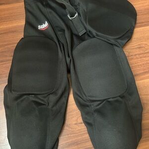 Black Padded Athletic Pants with Knee Protection